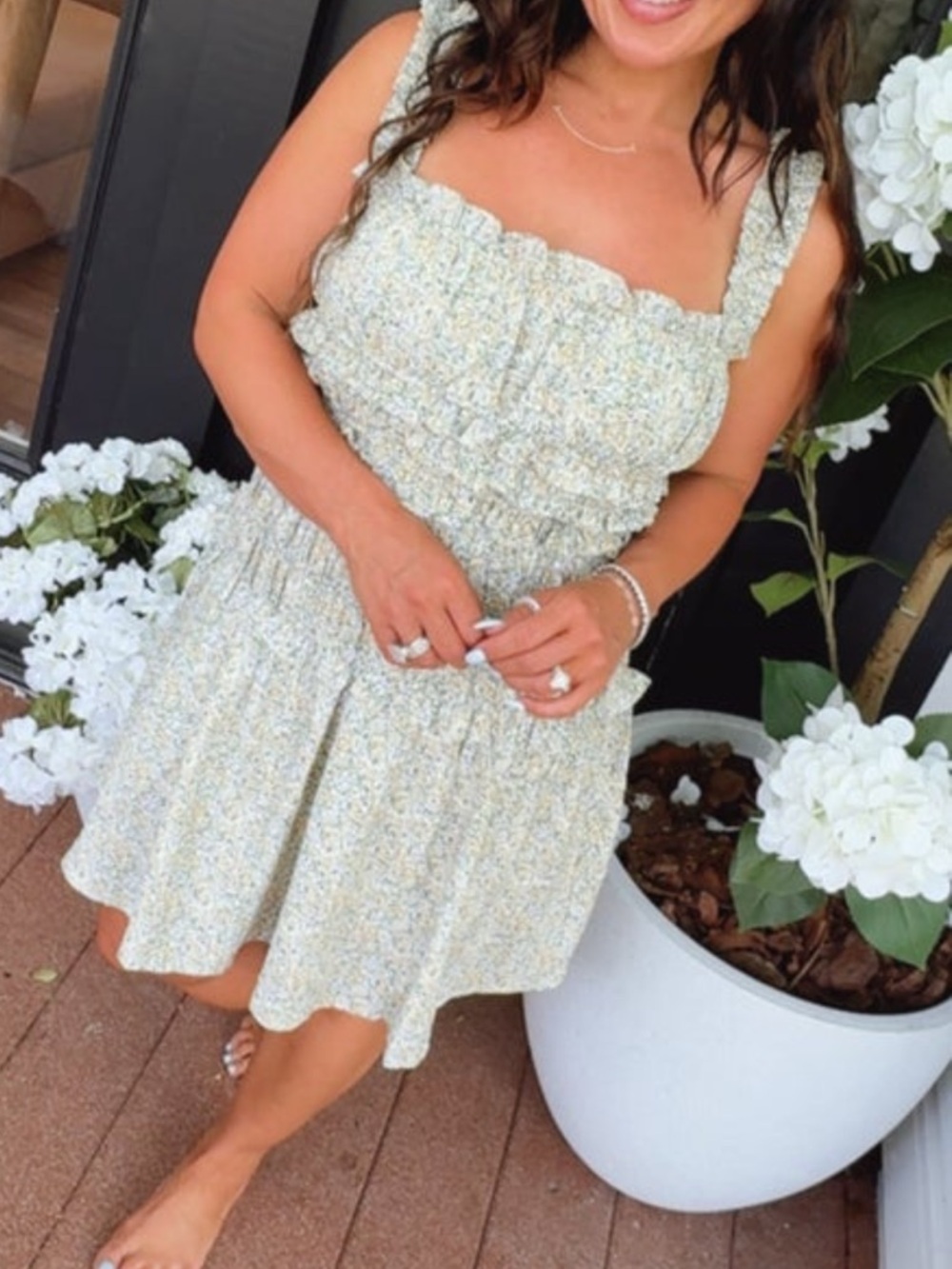 Green and Yellow Floral  Romper
NEW